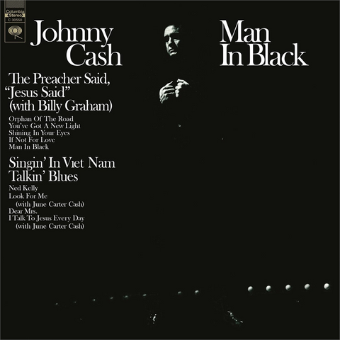 JOHNNY CASH - MAN IN BLACK (LP - CLEAR | LTD 2500 COPIES | REM24 - 1971)