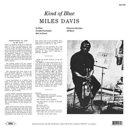 MILES DAVIS - KIND OF BLUE (LP - BLU | REM19 - 1959)