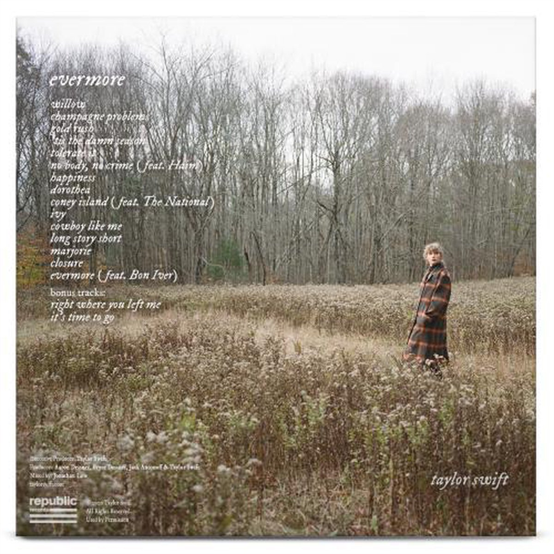 TAYLOR SWIFT - EVERMORE (2LP - GREEN | 2 BONUS TRACKS - 2021)