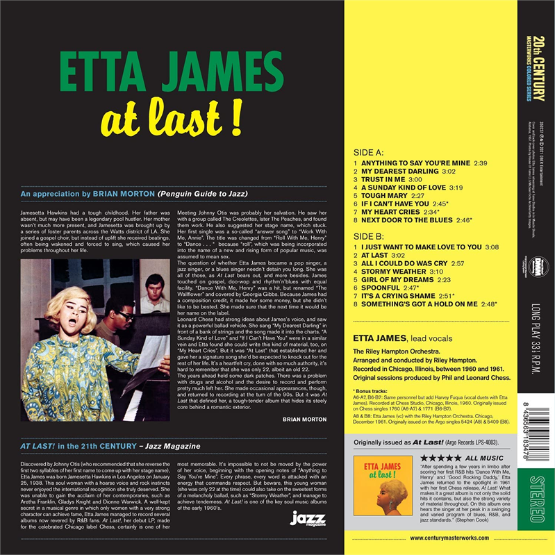 ETTA JAMES - AT LAST! (LP - REM21 - 1960)