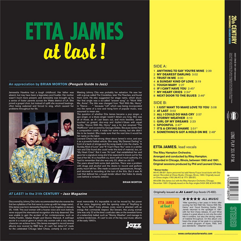 ETTA JAMES - AT LAST! (LP - REM21 - 1960)