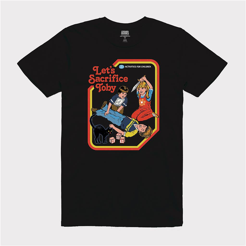 STEVEN RHODES - LET'S SACRIFICE TOBY - NERO - (M) - T-SHIRT