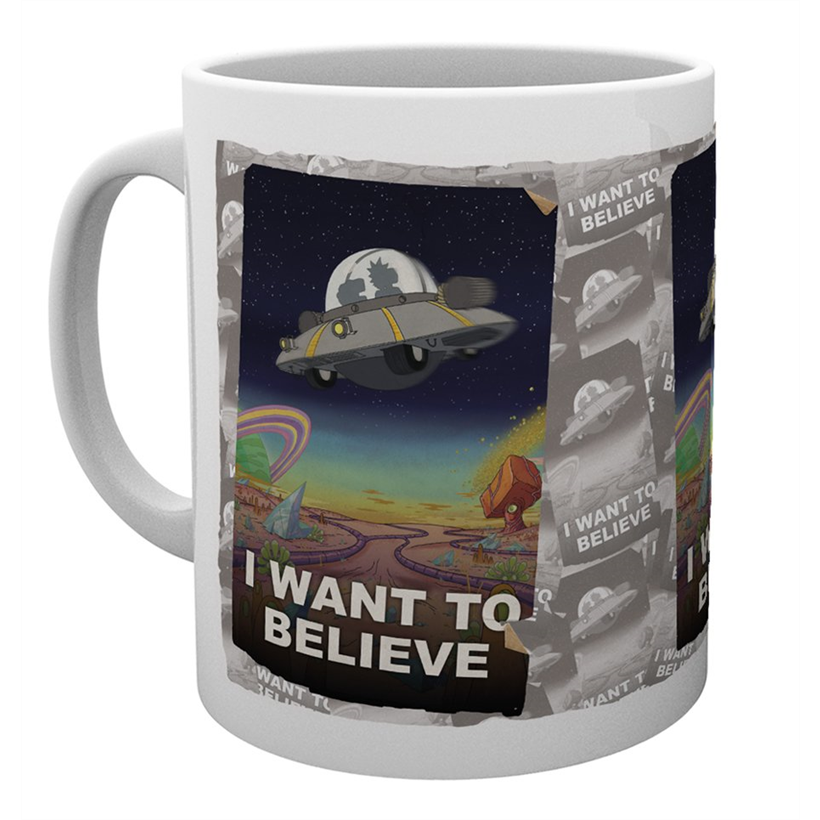 RICK AND MORTY - I WANT TO BELIEVE (TAZZA)
