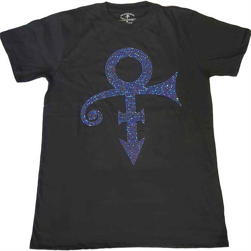 PRINCE - PURPLE SYMBOL DIAMANTE - NERO - (S) - TSHIRT