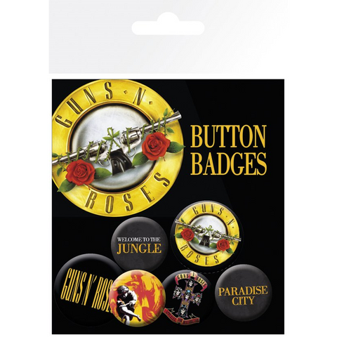 GUNS N' ROSES - LYRICS AND LOGOS - SPILLE / BADGE PACK