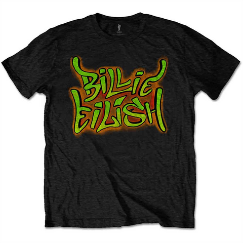 BILLIE EILISH - GRAFFITI - NERO - (L) - TSHIRT