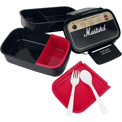 ROCK BOX - PORTAPRANZO - ROCK BOX - PORTA PRANZO -  GRAFICA AMPLIFICATORE TRE  SCOMPARTI + POSATE