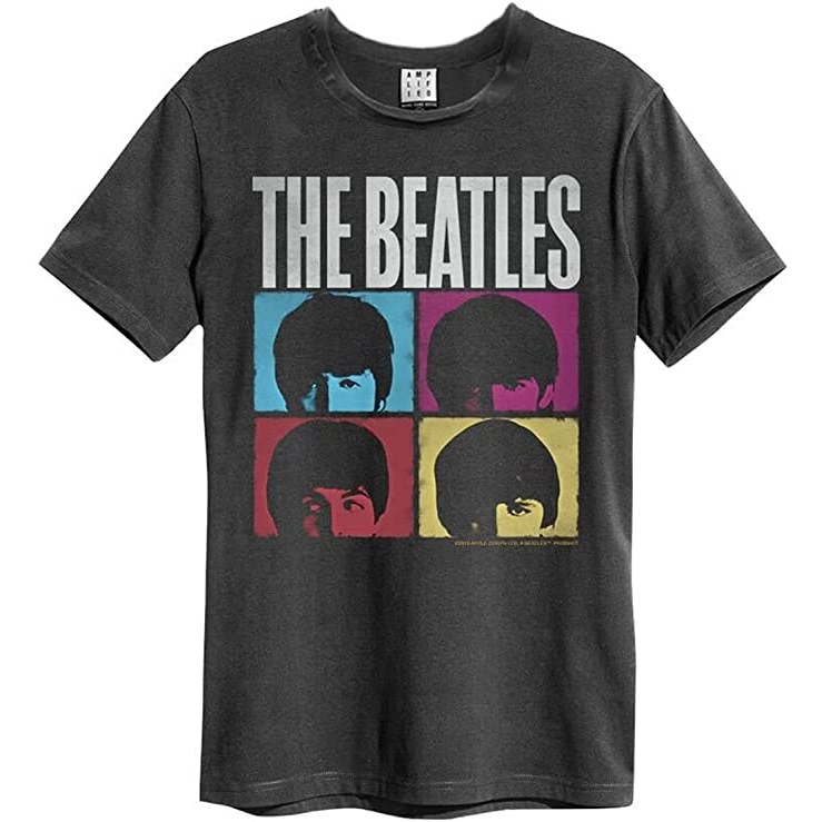 THE BEATLES - A HARD DAY'S NIGHT - GRIGIO - (S) - T-SHIRT - AMPLIFIED