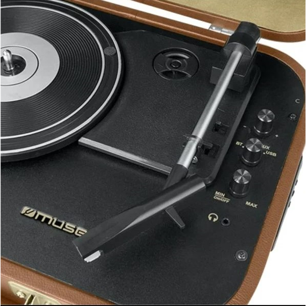 GIRADISCHI VALIGETTA MUSE VINTAGE COLLECTION - COLORE MARRONE | PUNTINA AUDIOTECHNICA | CASSE INTEGRATE | BLUETOOTH -IN | USB | ENCODER