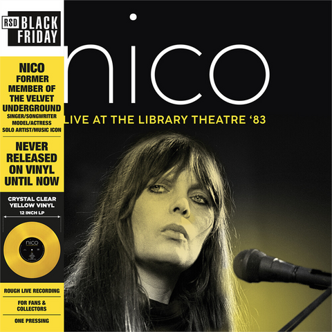 NICO - LIVE AT THE LIBRARY THEATRE ‘82 (LP - GIALLO TRASPARENTE - BLACKFRIDAY22)