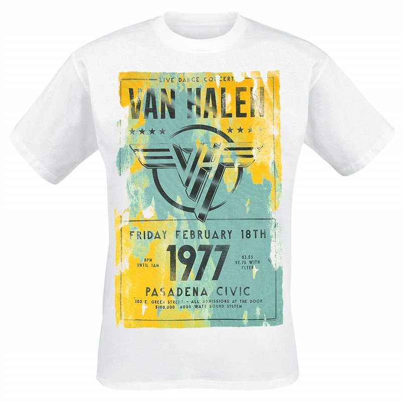 VAN HALEN - PASADENA '77 - Unisex