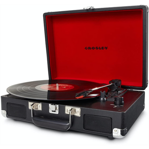 GIRADISCHI VALIGETTA CROSLEY CRUISER DE LUXE - COLORE NERO | CASSE INTEGRATE | BLUETOOTH -IN & OUT