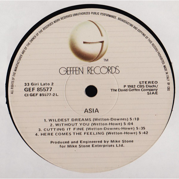 ASIA - ASIA (LP, ALBUM)