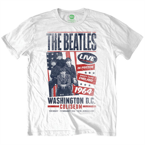 THE BEATLES - COLISEUM WHITE - UNISEX - (L) - T-SHIRT