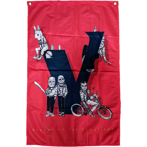 QUEENS OF THE STONE AGE - VILLAINS TOUR - textile poster / poster in tessuto