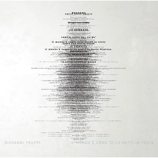 GIOVANNI TRUPPI - IL MONDO E' COME TE LO METTI IN TESTA (LP - 10TH ANN | REM23 - 2013)
