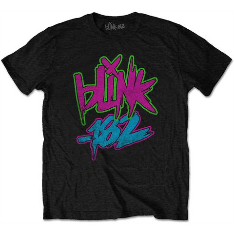 BLINK 182 - NEON LOGO - S- TSHIRT