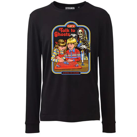 STEVEN RHODES - TALK TO GHOSTS - NERO - (M) - T-SHIRT MANICA LUNGA