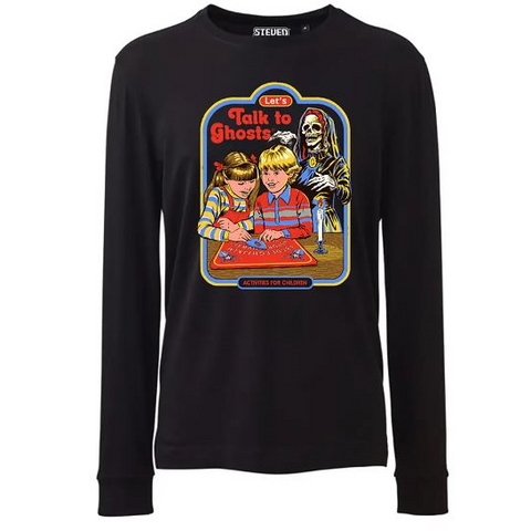STEVEN RHODES - TALK TO GHOSTS - NERO - (M) - T-SHIRT MANICA LUNGA