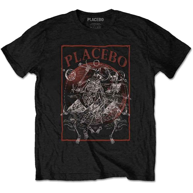 PLACEBO - ASTRO SKELETONS - nero - (L) - tshirt