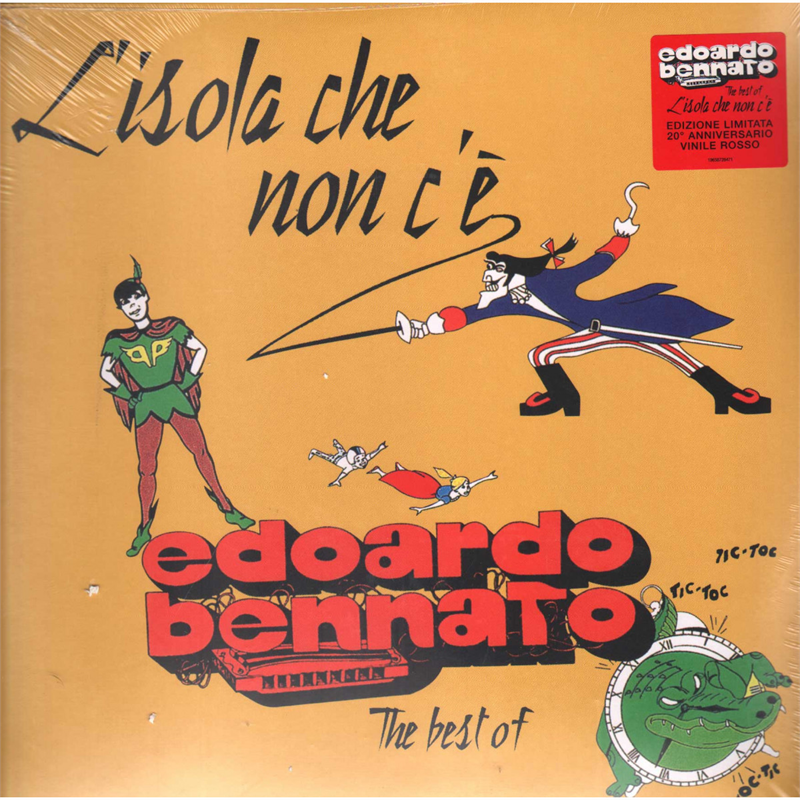 EDOARDO BENNATO - L'ISOLA CHE NON C'E' (2LP - 20TH ANN | ROSSO - BEST OF | REM22 - 2002)