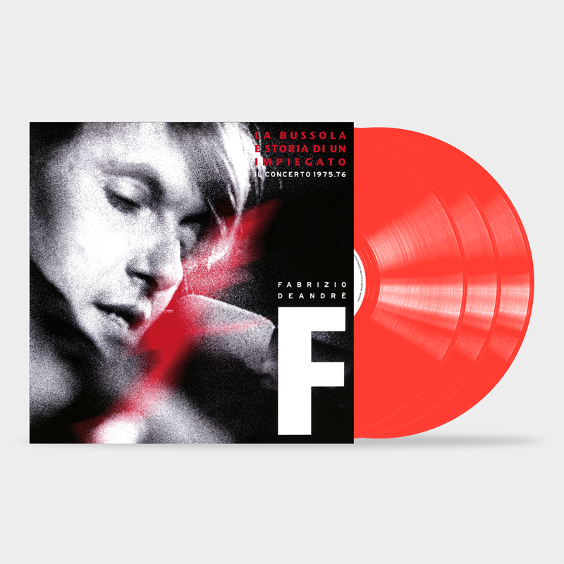 FABRIZIO DE ANDRE' - LA BUSSOLA E STORIE DI UN IMPIEGATO + IL CONCERTO 1975-1976 (3 LP - ROSSO - 2023)