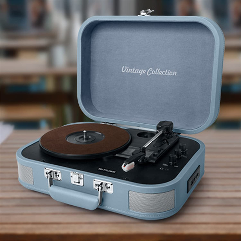 GIRADISCHI VALIGETTA MUSE VINTAGE COLLECTION - COLORE TURCHESE | CASSE INTEGRATE | USB | ENCODER