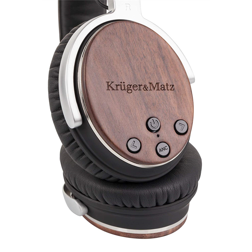 KRUGER & MATZ - CUFFIE - CUFFIE - BLUETOOTH / LEGNO - KM0670 - WALNUT WOOD