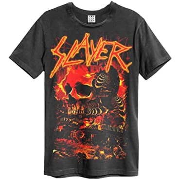 SLAYER - WAR SKULL - GRIGIO - (M) - T-SHIRT - AMPLIFIED