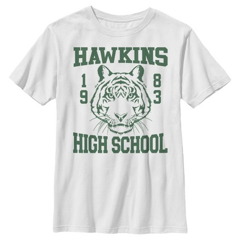 STRANGER THINGS - HAWKINGS HIGH SCHOOL | GRIGIA - (L) - T-SHIRT