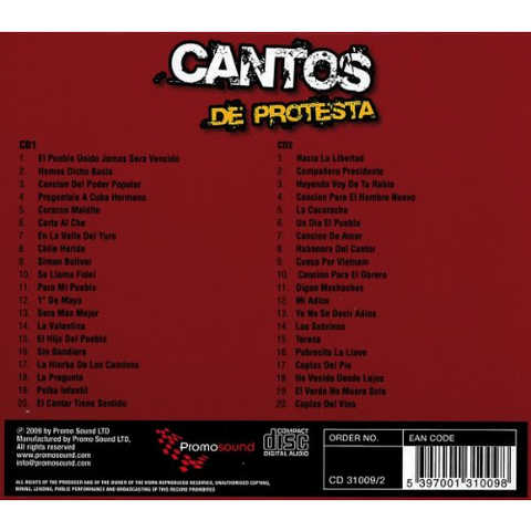 ARTISTI VARI - CANTOS DE PROTESTA (2CD)