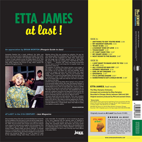 ETTA JAMES - AT LAST! (LP - REM21 - 1960)