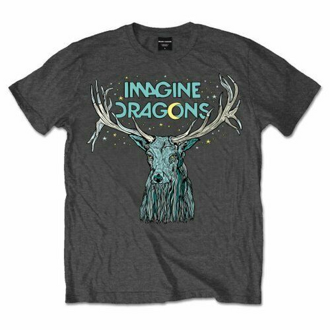 IMAGINE DRAGONS - ELK IN STARS - Grigio - (L) - T-Shirt
