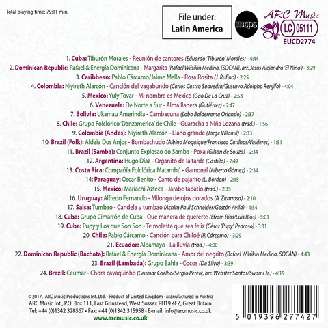 LATIN AMERICA - ARTISTI VARI - DISCOVER MUSIC FORM LATIN AMERICA (2018 - compilation)