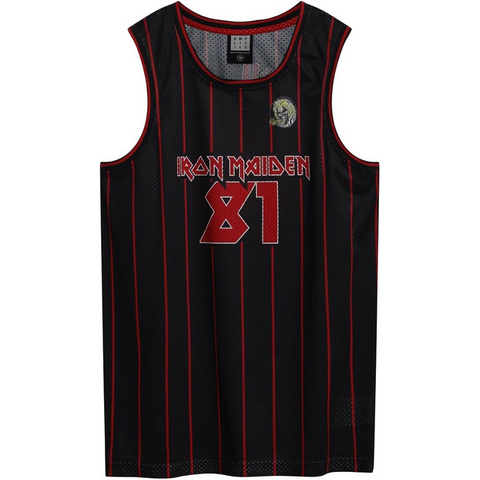 IRON MAIDEN - KILLER - NERO - (XL) - BASKETBALL JERSEY