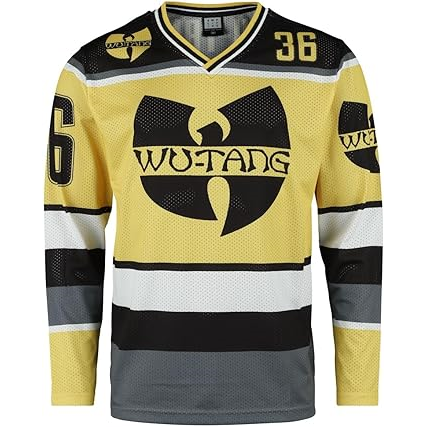 WU-TANG CLAN - LOGO 36 HOCKEY JERSEY - NERA&GIALLA - (L) - TSHIRT