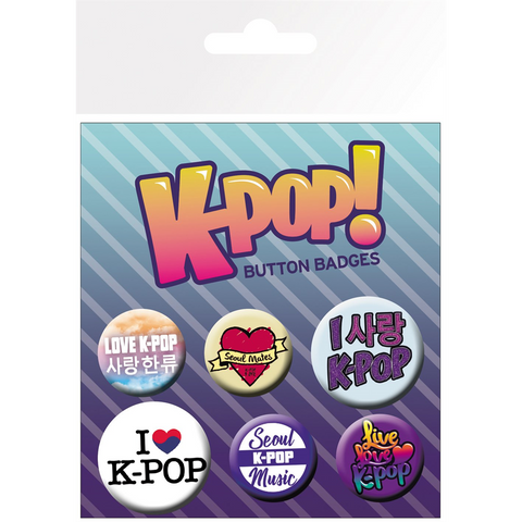 K-POP - BUTTON BADGE MIX - spille pack