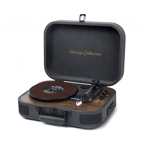 GIRADISCHI VALIGETTA MUSE VINTAGE COLLECTION - COLORE NERO | CASSE INTEGRATE | USB | ENCODER | BLUETOOTH IN