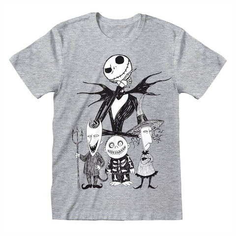 NIGHTMARE BEFORE CHRISTMAS - TRICK OR THREAT - grigio - L - t-shirt