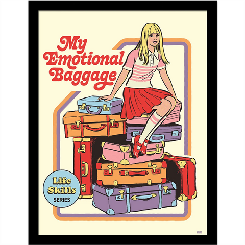 STEVEN RHODES - MY EMOTIONAL BAGGAGE - STAMPA IN CORNICE | 30X40 CM