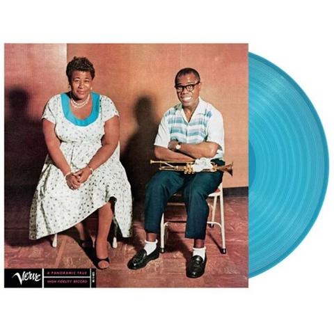 ELLA FITZGERALD & LOUIS ARMSTRONG - ELLA & LOUIS (LP - light blue - 1956)