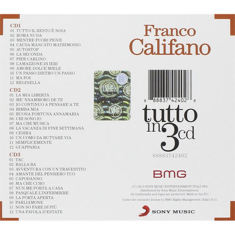 FRANCO CALIFANO - TUTTO IN 3CD