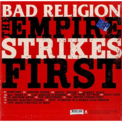 BAD RELIGION - THE EMPIRE STRIKES FIRST (LP - 2004)