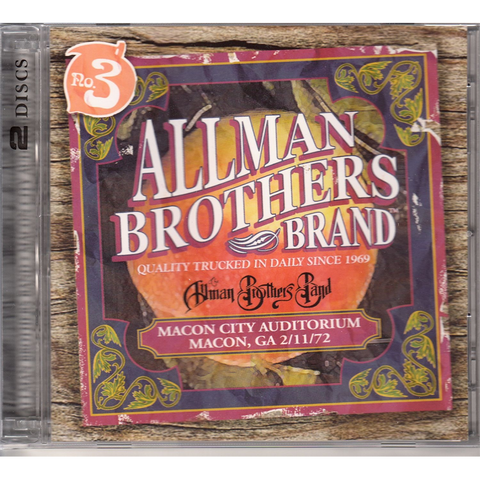 THE ALLMAN BROTHERS BAND - MACON CITY AUDITORIUM 2-11-72 (2CD - 2026)