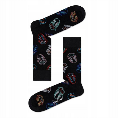 ROLLING STONES - CALZETTI LINGUA NEON NERI - 2.0 9700 - 36/40