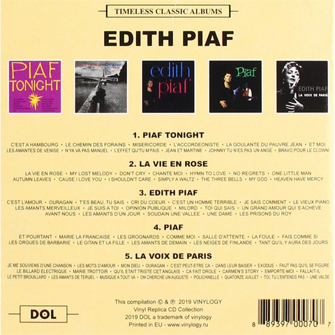 EDITH PIAF - TIMELESS CLASSIC ALBUMS (4cd)