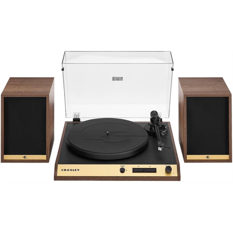 CROSLEY - GIRADISCHI CROSLEY (C72 NOCE) CON 2 ALTOPARLANTI 80W + BLUETTOOTH + USCITA RCA)