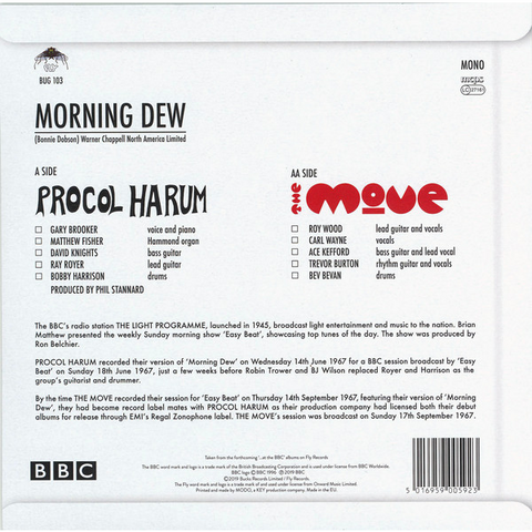 PROCOL HARUM - MORNING DEW AT (7'' - RSD'19)