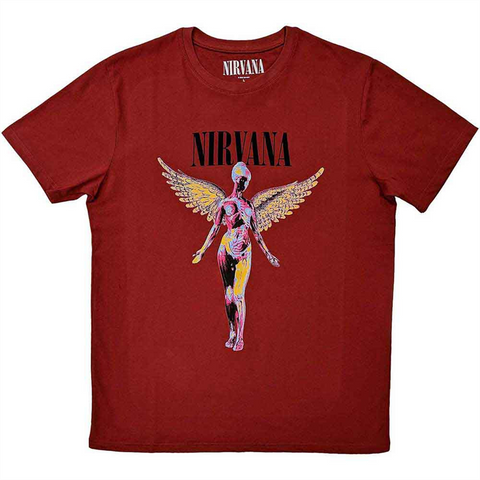 NIRVANA - IN UTERO - ROSSO - (L) - TSHIRT