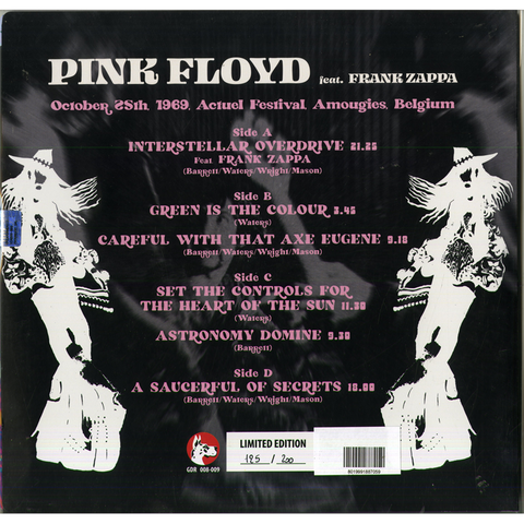 PINK FLOYD & FRANK ZAPPA - AMOUGIES 1969 (2LP - clrd indie excl - 2022)
